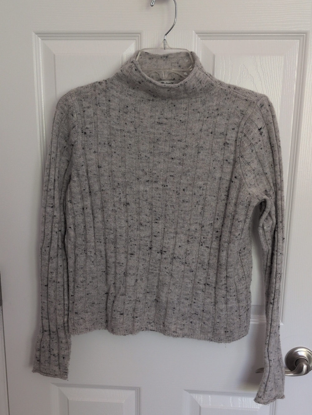 Madewell Donegal Evercrest Turtle Neck Sweater - Gray Speckled - M